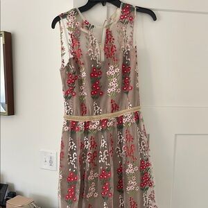 Floral Embroidered Sleeveless Dress